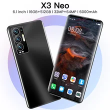 2021 New Fashion 5G 6.1 Inch Full Screen Smartphone 16GB+512GB for OPPO Find X3 NEO Cellphone Huawei Xiaomi Samsung Mobile Phone