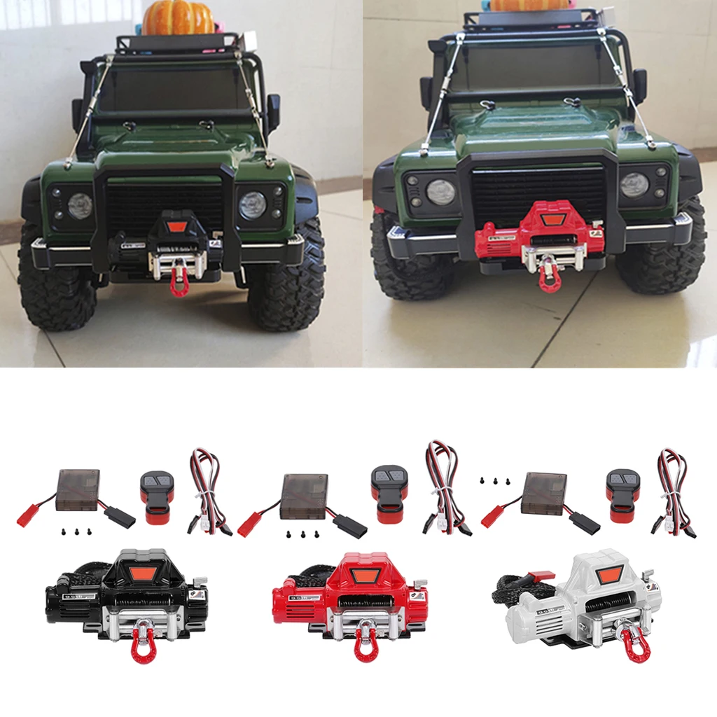 

RC Scale 1/10 Electric Winch With Remote Controller For RC Rock Crawler SCX10