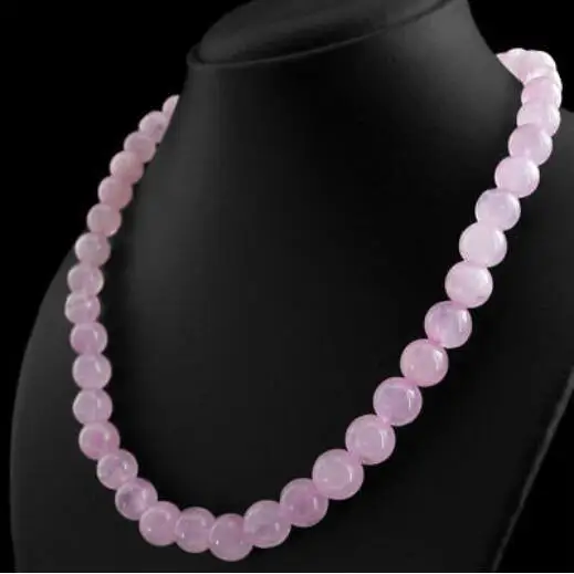 

NEW Fashion 6mm Natural Pink Rose Quartz Beads Necklace 18"