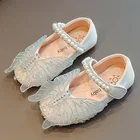 Обувь для девочек Мэри Джейн туфли принцессы с петельками вечерние туфли для детей футболки для маленьких и взрослых девочек Черные, белые, красные нескользящая обувь для годовалых детей От 1 до 6 лет