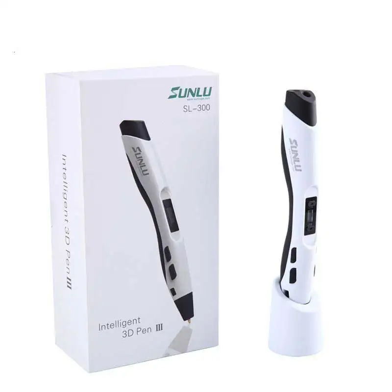 SUNLU 3D ручка SL-300 Регулируемая температура детей каракули ручка с светодиодный Экран Поддержка PLA/ABS нити белый Цвет