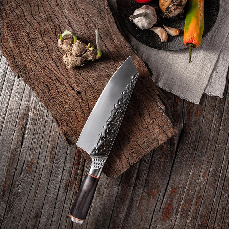 

Japanese Chef Knife Handmade Forged Kiritsuke Kitchen Knife Stainless Steel Knife for Meat Fruit Fish Vegetables Butcher Knife