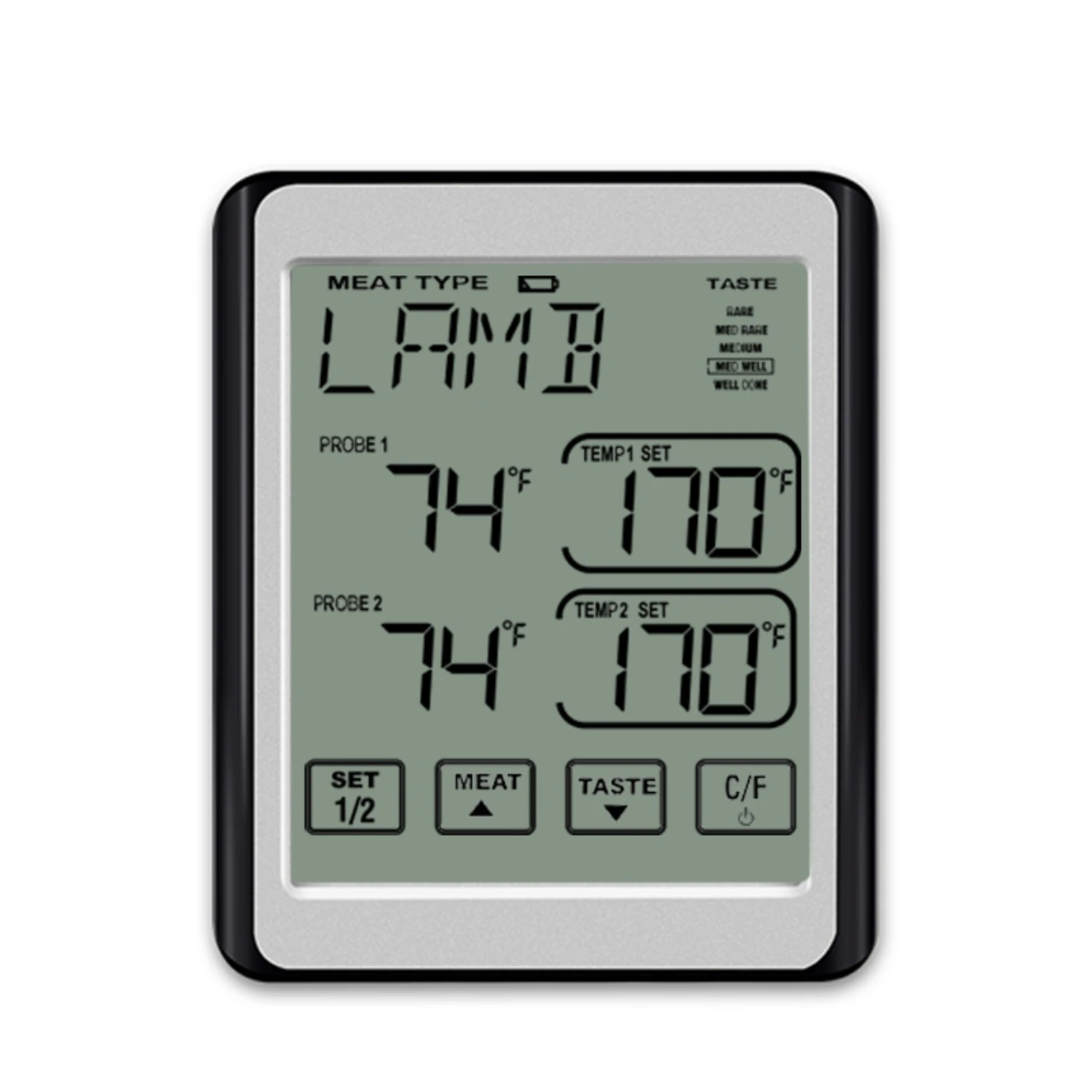 

Digital Bbq Meat Thermometer Dual Probes Thermometer Cooking Bbq Oven Thermometer With Big Lcd Screen For Kitchen Tools