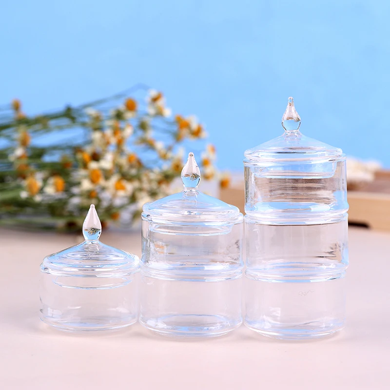 Миниатюрная многослойная баночка для конфет кукольного домика в масштабе 1:12 1 шт.