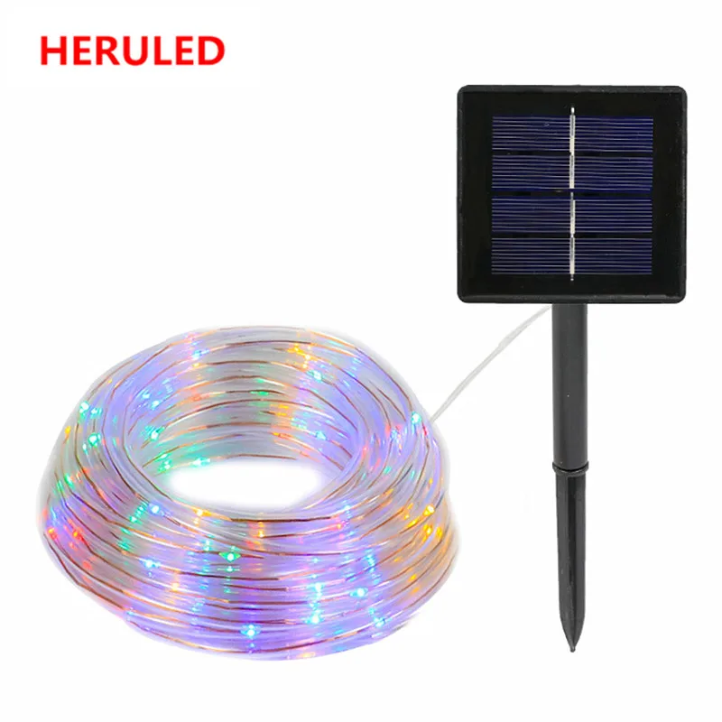 Светодиодная гирлянда на солнечной батарее для сада 7 м 12 22 32 | Освещение