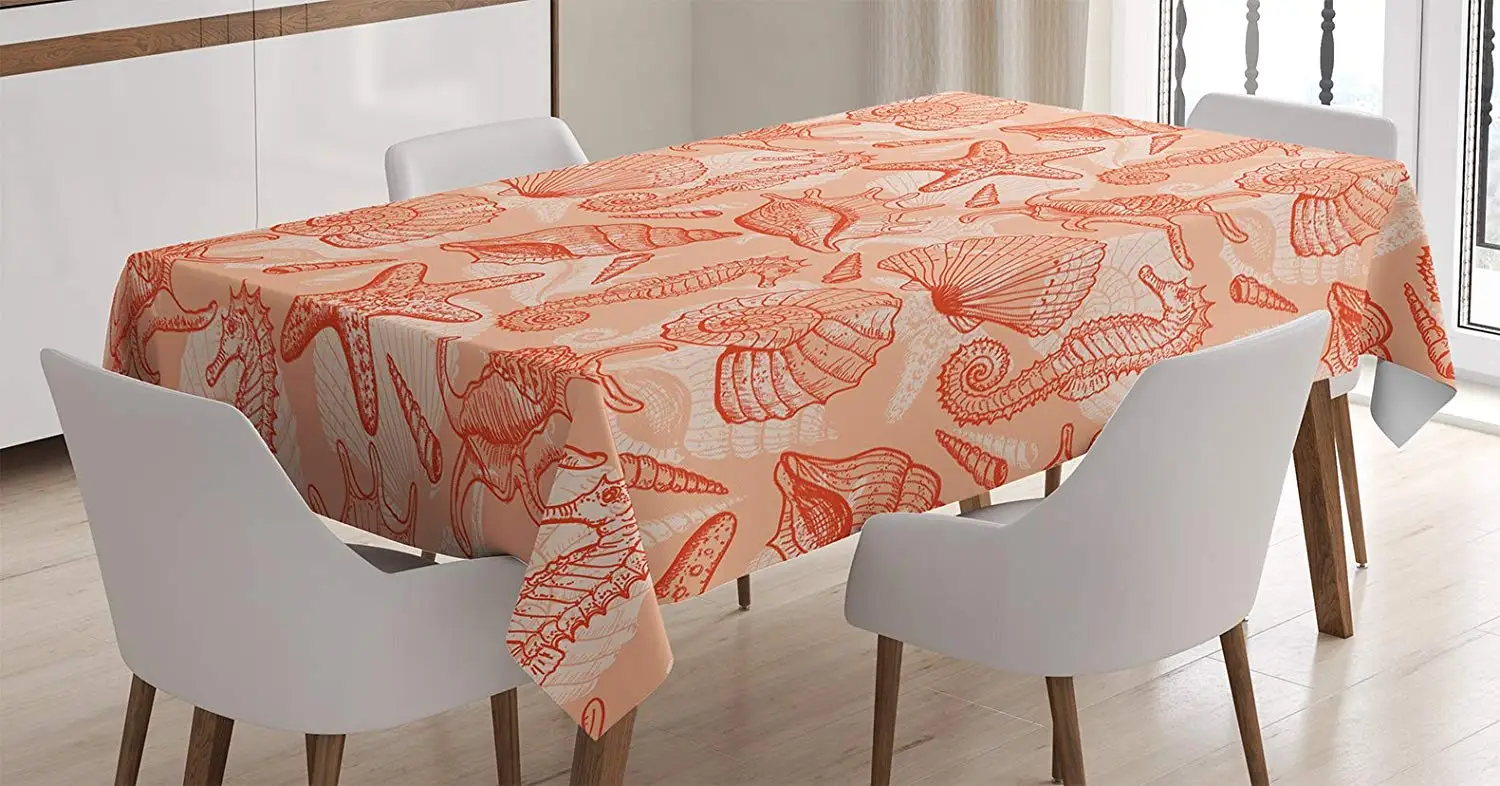 Коралловая Декоративная скатерть мореходный Морской микс коллекция морской
