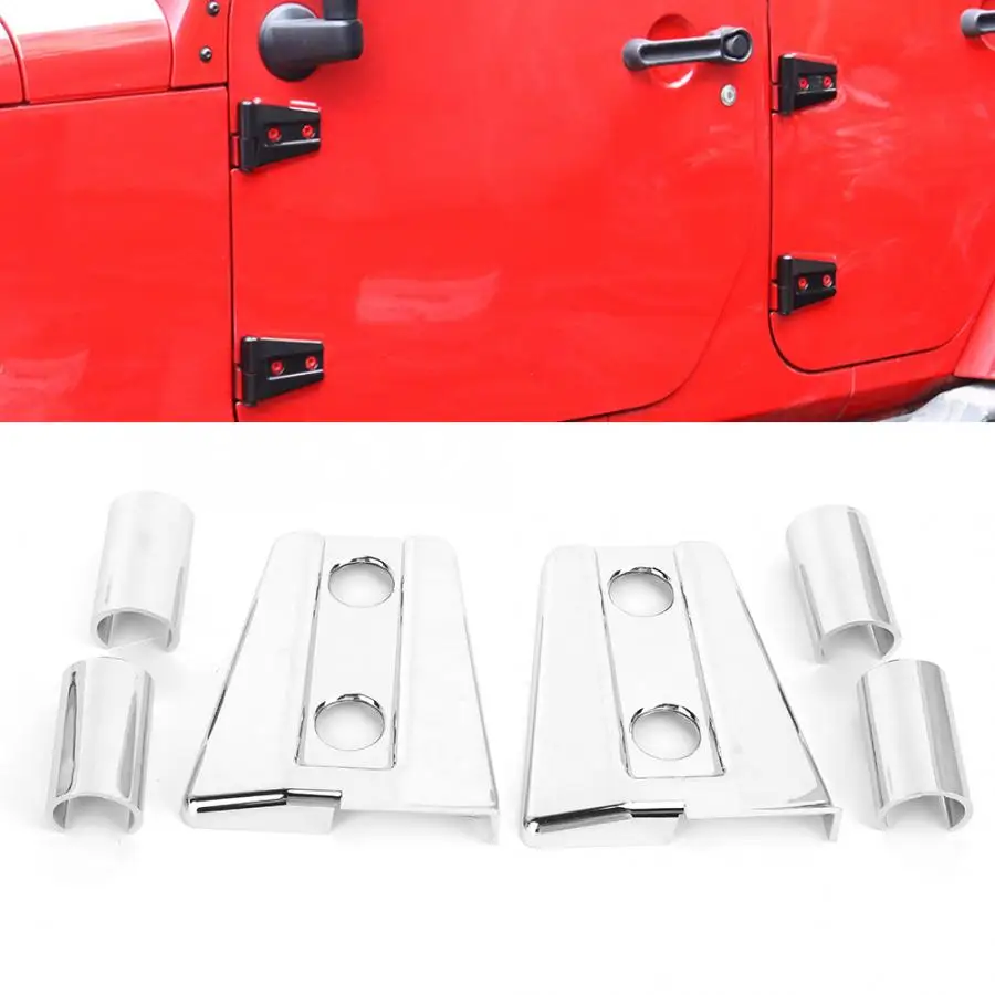 6 шт. Автомобильная Накладка для дверных петель экстерьера Jeep Wrangler CJ TJ JK 2007 2017