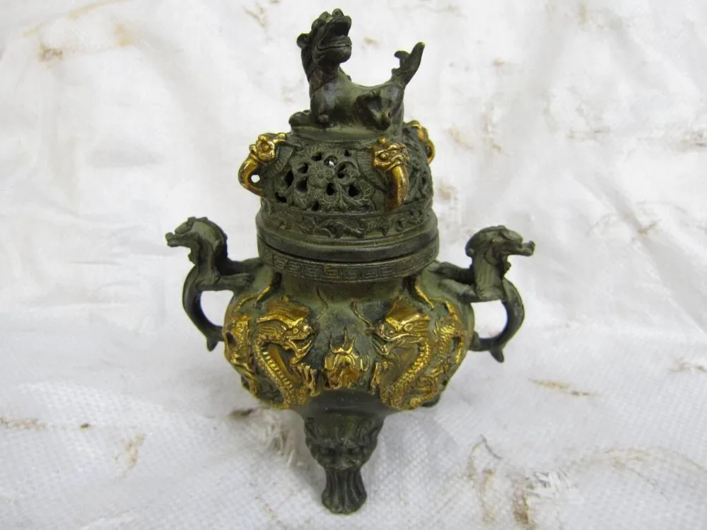 Коллекционируемая декорированная старинной изделие из бронзы ручной работы