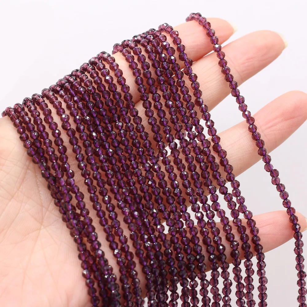 

Faceted Stone Beads Section Purple Spinels Stone Beads for DIY Bracelet Necklace Earring Jewelry Making Women Gift Size 3mm