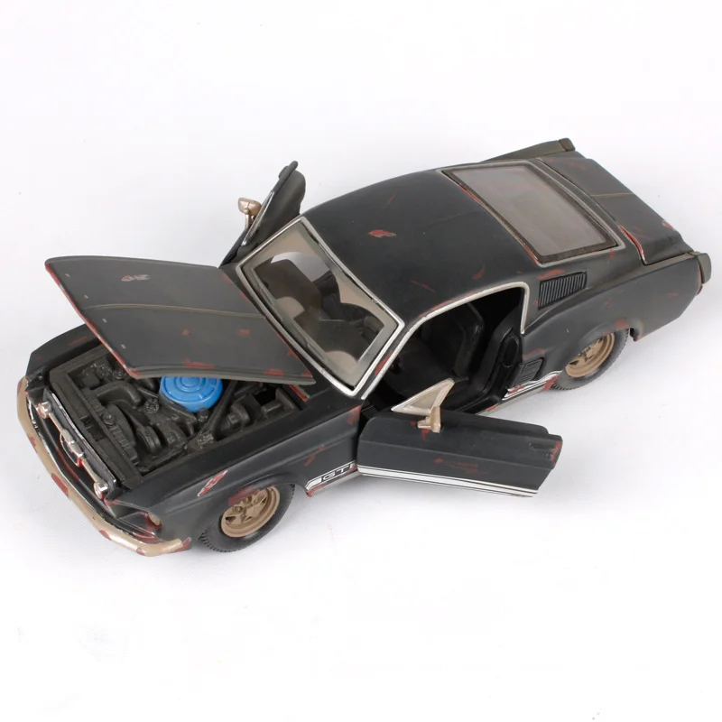 1:24 1967 FORD Mustang GT литой модельный автомобиль игрушка, Коллекционная модель автомобиля