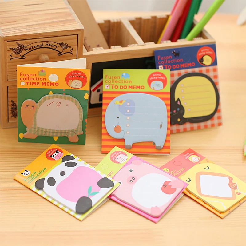 

5books Sticky Notes Memo Pad Cute Cartoon Ins Style Cute Planner Stickers Bookmark Stationery Notepad Note Paper Office Supply