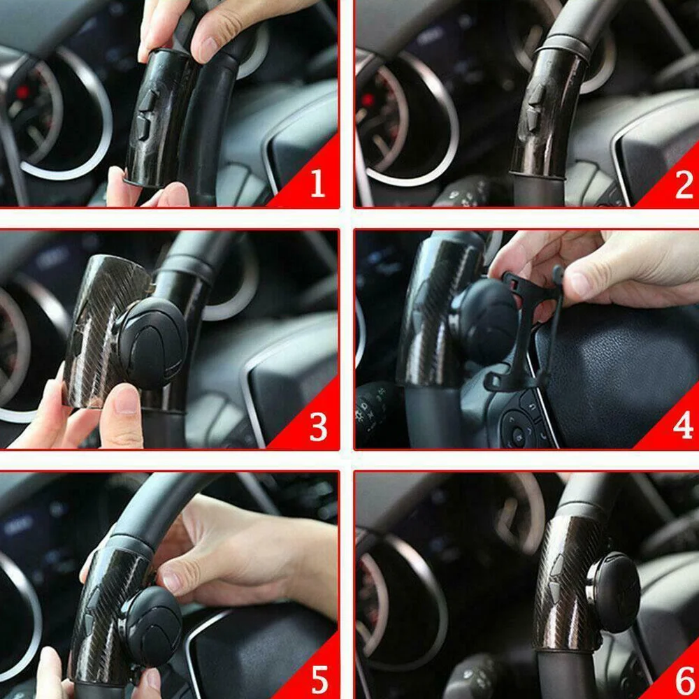 

360 Degree Rotary Steering Wheel Knob Ball Booster Durable Rubber Pad Auto Car Styling Handle Control Spinner