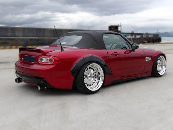 Автомобиль-Стайлинг для Mazda Rallybacker NC стекло заднего колеса Арка FRP стекловолокно крыло крышка Drift Kit(пара задней арки только