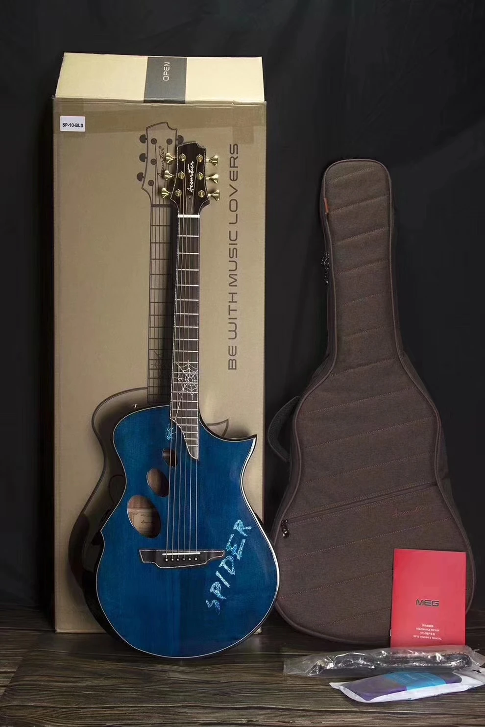 Цветная гитара spider BL ручной работы акустическая электрическая ra acustica | Спорт и