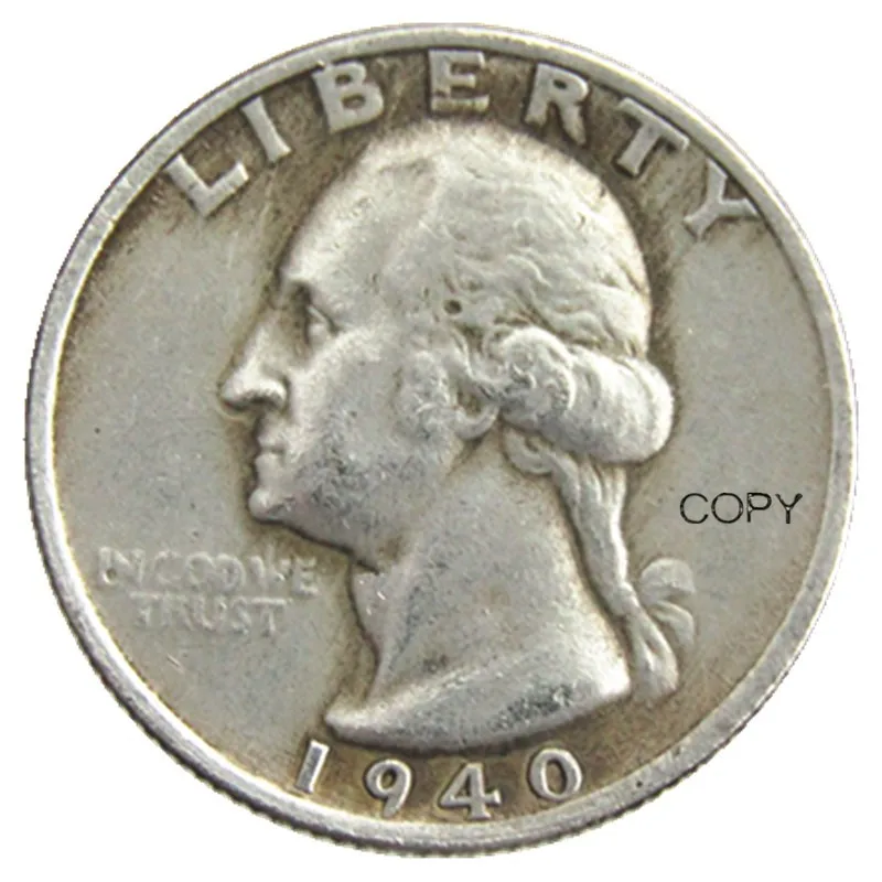 

US 1940P/D/S Washington Quarter Silver Plated Copy Coin