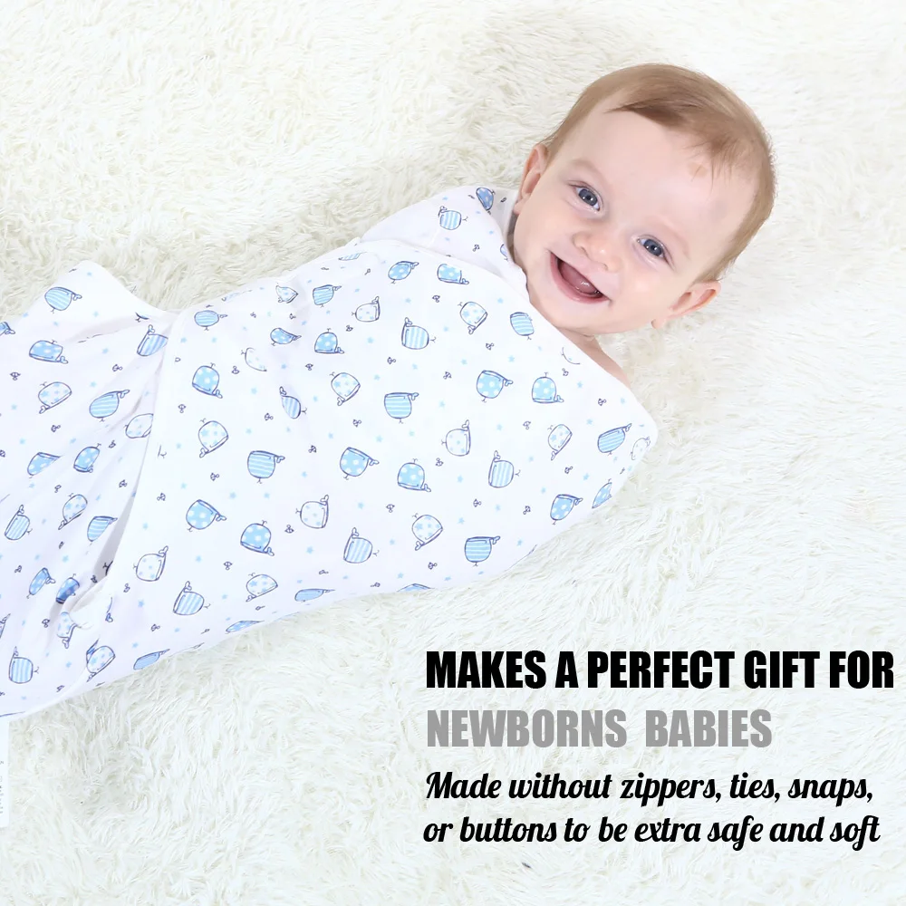 

Baby Swaddle Blanket, Swaddle Wrap for Infant, Adjustable Newborn Swaddle, Organic Cotton Baby Swaddle for 0-6 Month