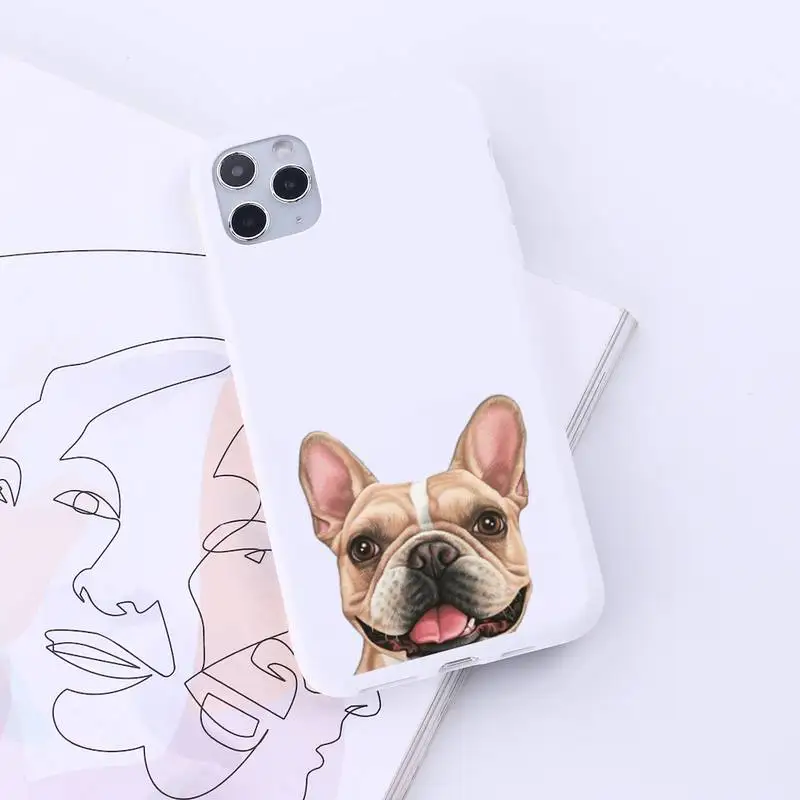 

cute funny cartoon dog Phone Case Candy Color for iPhone 6 7 8 11 12 s mini pro X XS XR MAX Plus