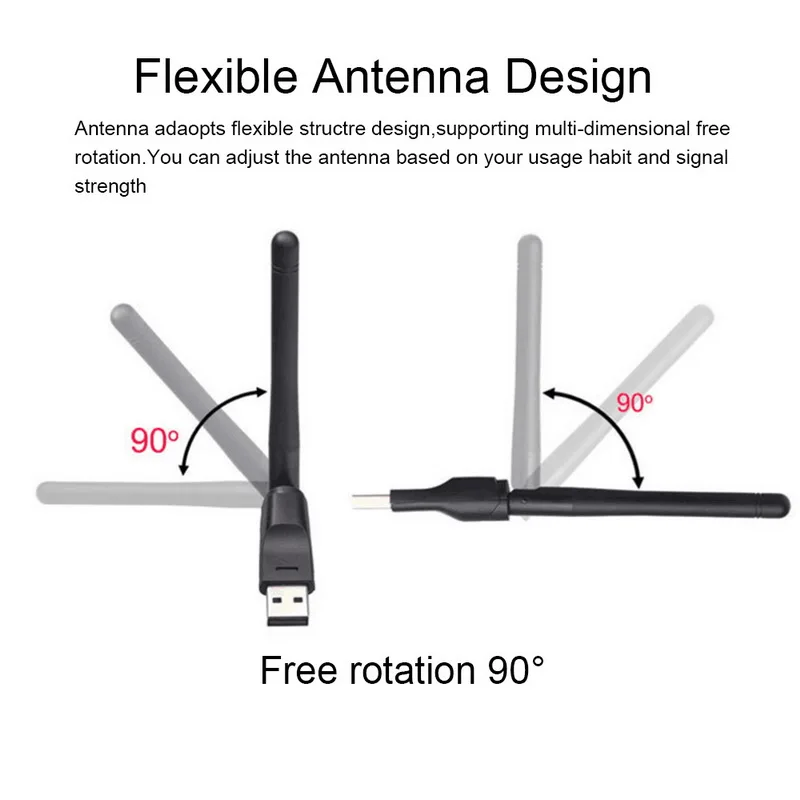 150 Мбит/с USB WiFi адаптер беспроводная сетевая карта Mini 2 0 Антенна PC LAN Wi-Fi приемник