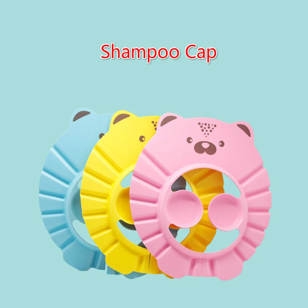 

Baby Shampoo Cap Baby Wash Hair Safe Hats Adjustable Shield Waterproof Ear Protection Eye Children Infant Soft Shower Caps