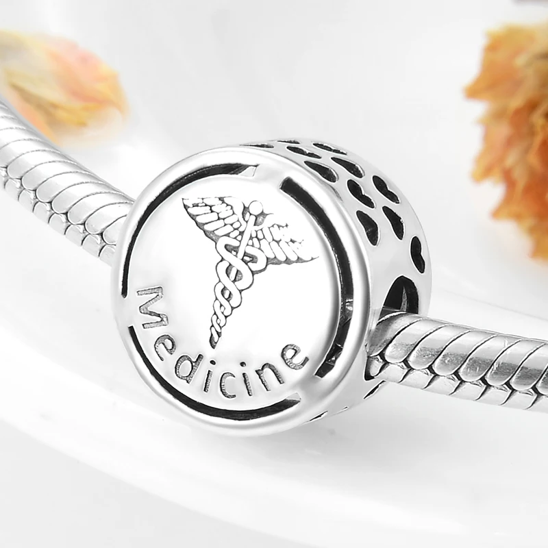 Новинка Стерлинговое Серебро 925 пробы изысканная медицина знак карьеры модные