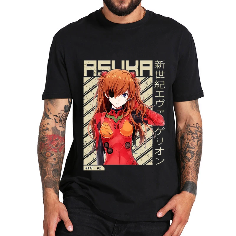 

Funny Japan Anime Evangelion T Shirt Men Manga Unisex Streetwear T-shirt Short Sleeve casual Tshirt