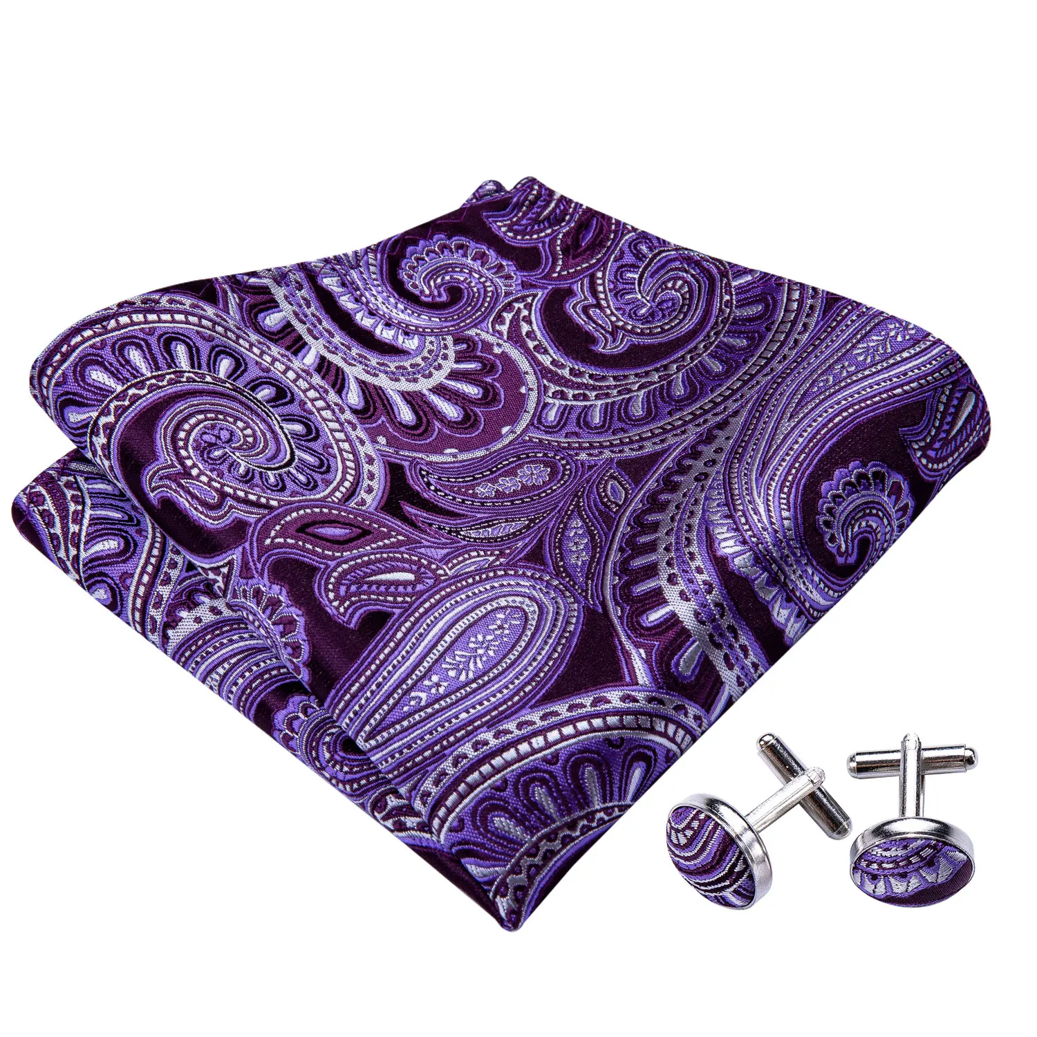 Галстук-бабочка для мужчин фиолетовый самозавязывающийся бант набор шелковых