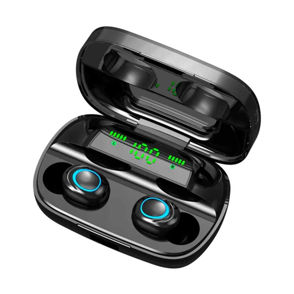 

1Pair S11 Wireless Earphone Sport In-ear Headset Stereo Handsfree Noise Cancelling Earphones Charging Box hot