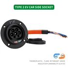 32A разъем для зарядки электромобиля, 50 см, EV Тип 2, разъем для зарядки переменного тока, входное гнездо