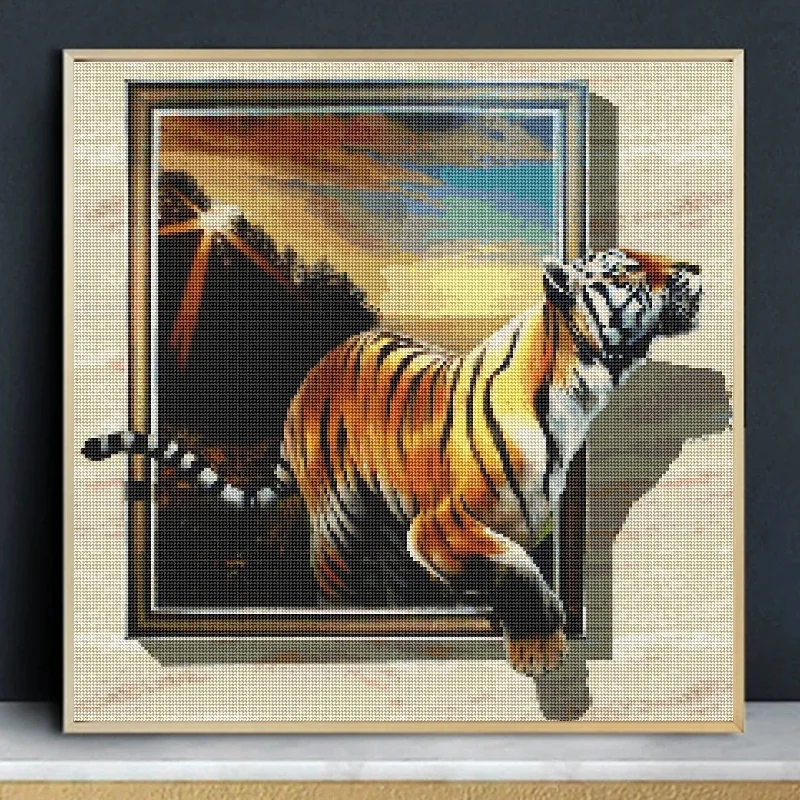 Картина с изображением тигра алмазная краска картина вышивкой Алмазная мозаика