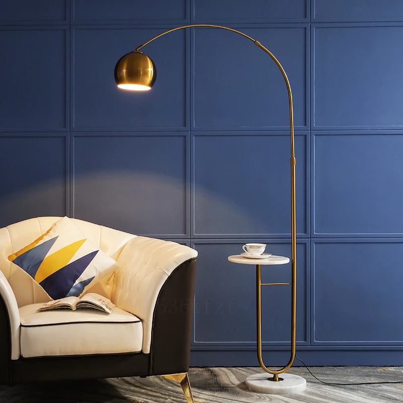 Nordic Гостиная напольный светильник Спальня прикроватная лампа подставка Мрамор