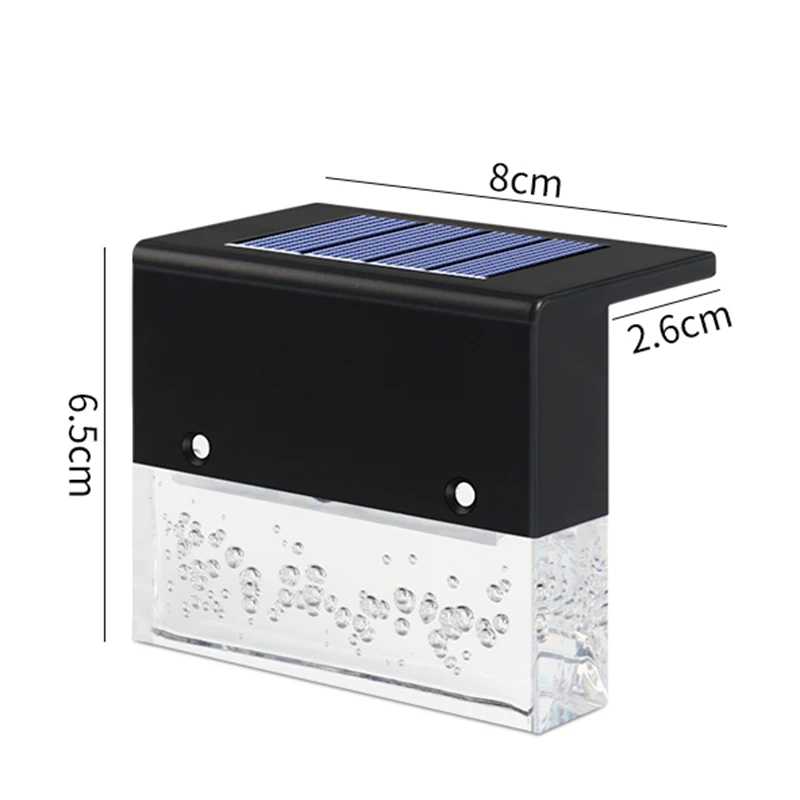 

4/6pcs LED Solar Light Colorful Landscape Stair Step Lighting Powered Sunlight Waterproof Street Light For Garden Decoration*