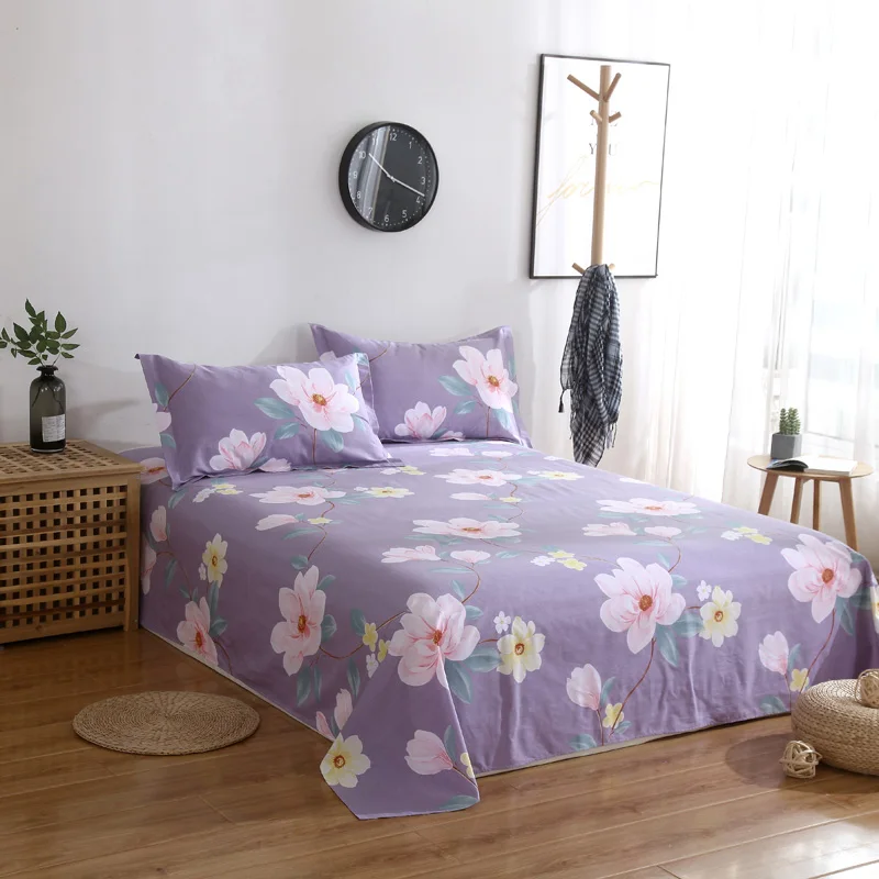 Постельное белье из 100% хлопка двойная простыня наволочка постельное с розовыми и