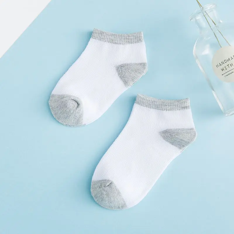 Baby Socks 5 Pairs/lot Boys Girls Pure White Socks Cotton Soft Newborn Babies Loose Comfortable Socks Kids School Sport Clothes