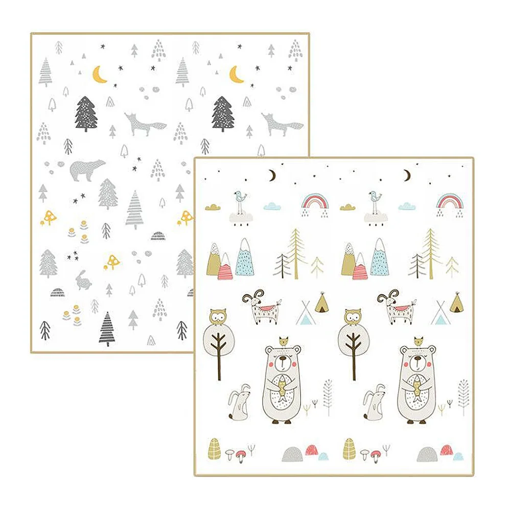 cute bear pattern 200 см* 180 см детский игровой коврик Xpe пазл детский коврик утолщенный Tapete детская комната ползающий коврик складной водонепроницаемый коврик-головоломка - Цвет: cute bear pattern