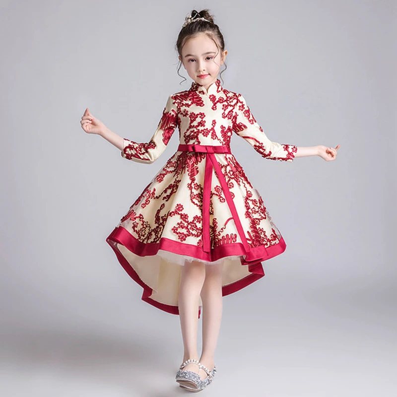 

Flower Girls Wedding Evening Dress vestido infantil Children Princess Party Pageant Gown Kids Dresses for Girls Formal Clothes