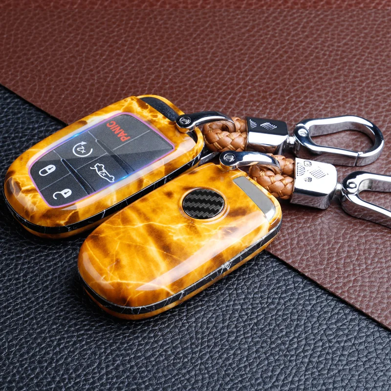 Мраморный Чехол для автомобильного ключа Dodge Charger Дротика Challenger Durango Jeep Grand Cherokee