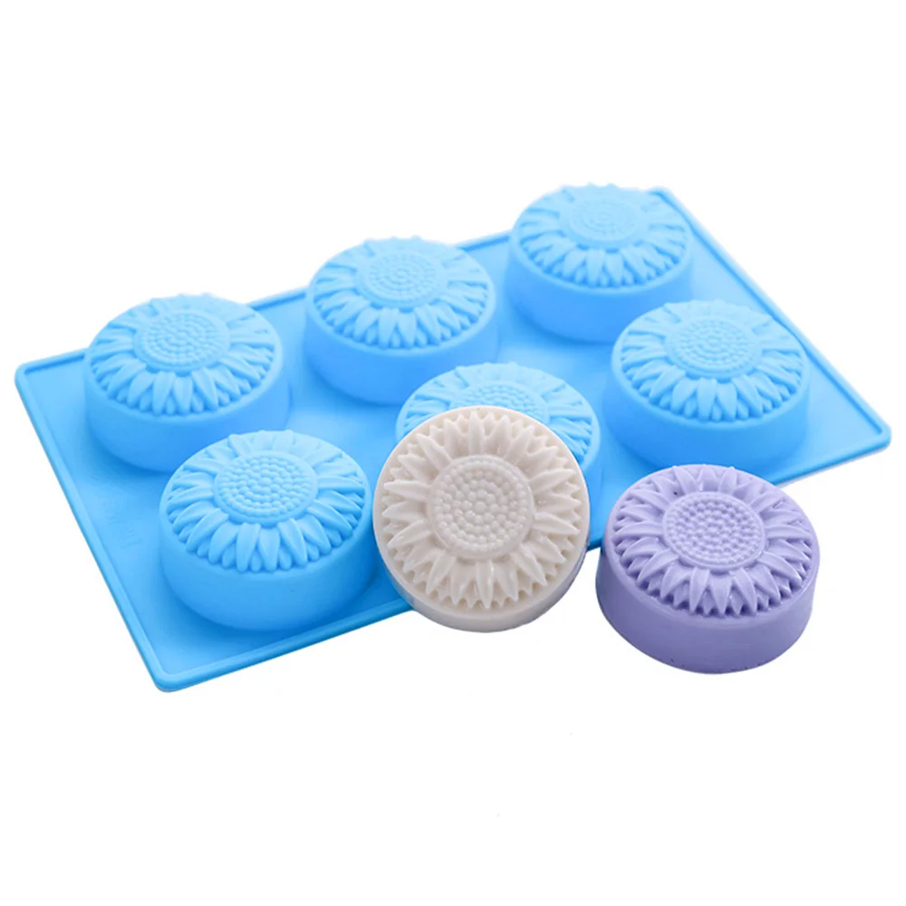 

6 Cavity Silicone molds Flower Soap Mold DIY Handmade Soap Mold Handmade Chocolate Biscuit Cake Decoration for Baking Mold Craft