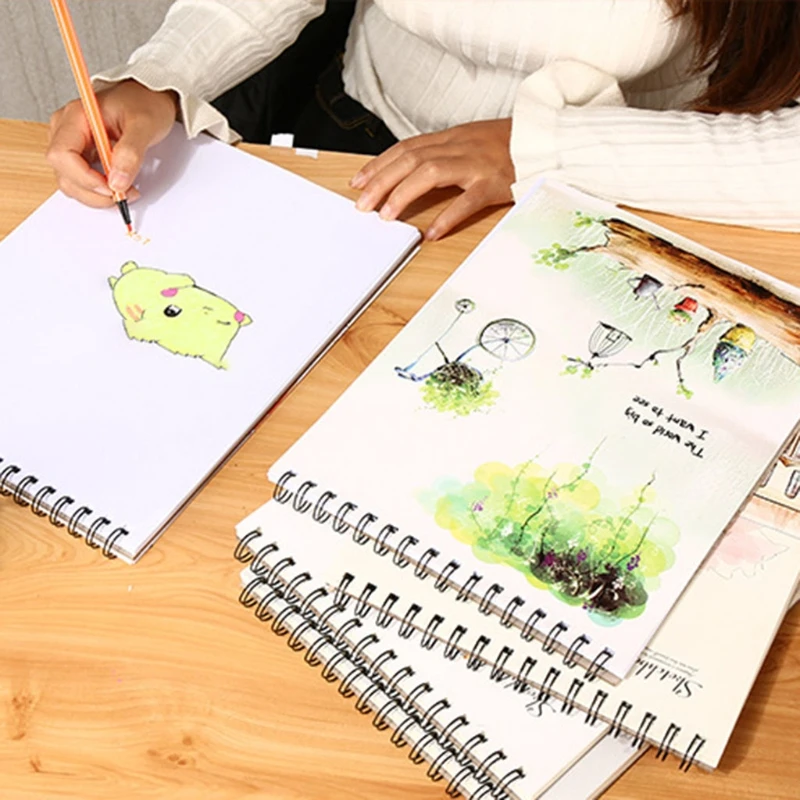 

1 Pc 40 Sheets A4 Paper Watercolor Sketch Book Notepad for Painting Drawing Diary Journal Notebook Artist Supplies