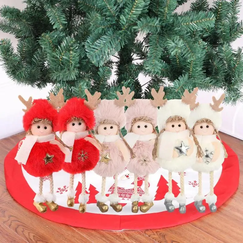 Рождественский ангел плюшевая кукла перо подвеска дерево украшение для спальни