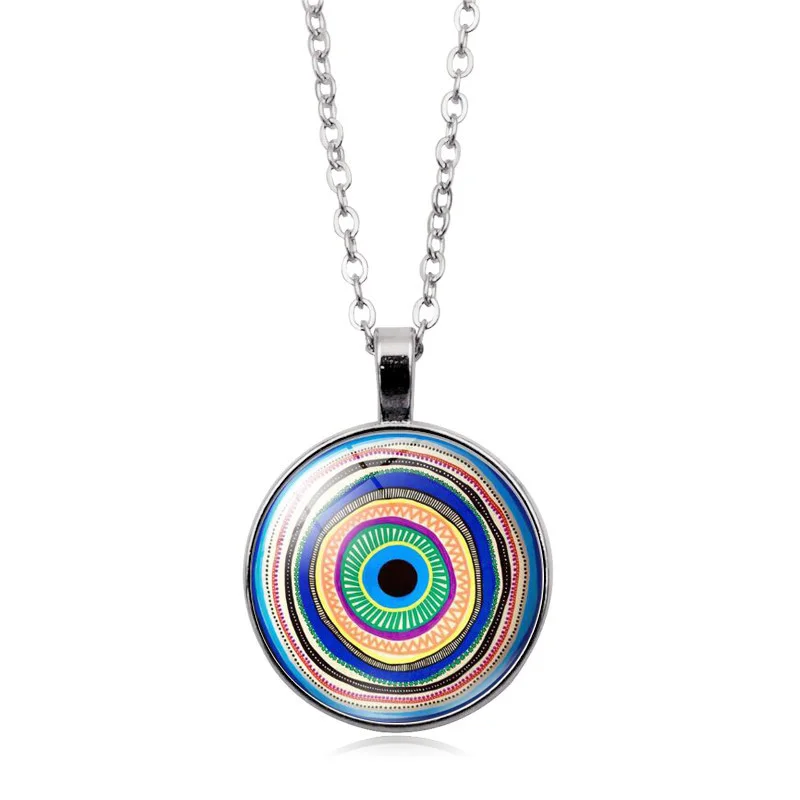 Blue Turkish Evil Eye Necklace Choker Turkey Evil Eyes Lucky Glass Pendant Crystal Chain Necklace for Women Men Jewelry Gift images - 6
