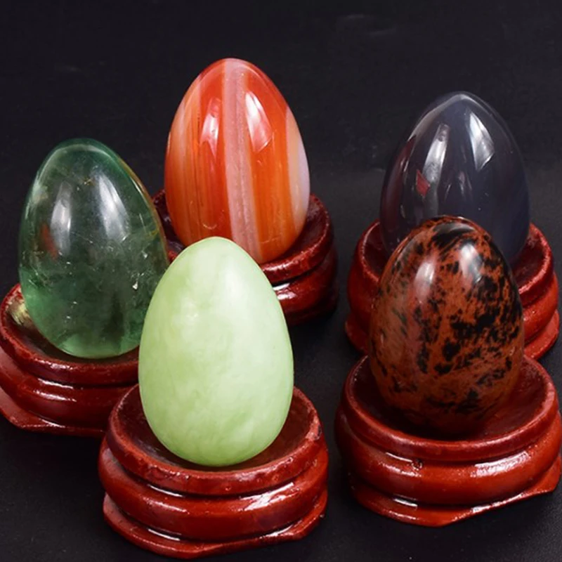 

Egg Shaped Stone Natural Healing Crystal Massage Accessory Minerale Gemstone Massage Ball