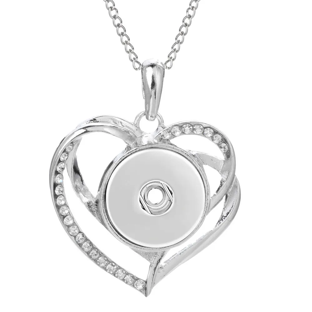 Кнопка оснастка ювелирной ожерелье любящее сердце ювелирные изделия в винтажном