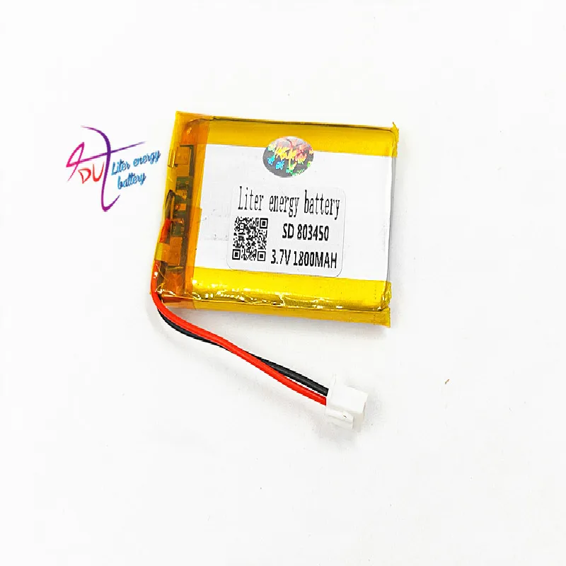 JST PH 2 54 мм 3 7 В 1800 мАч 803450 литий полимерная LiPo аккумуляторная батарея с разъемом
