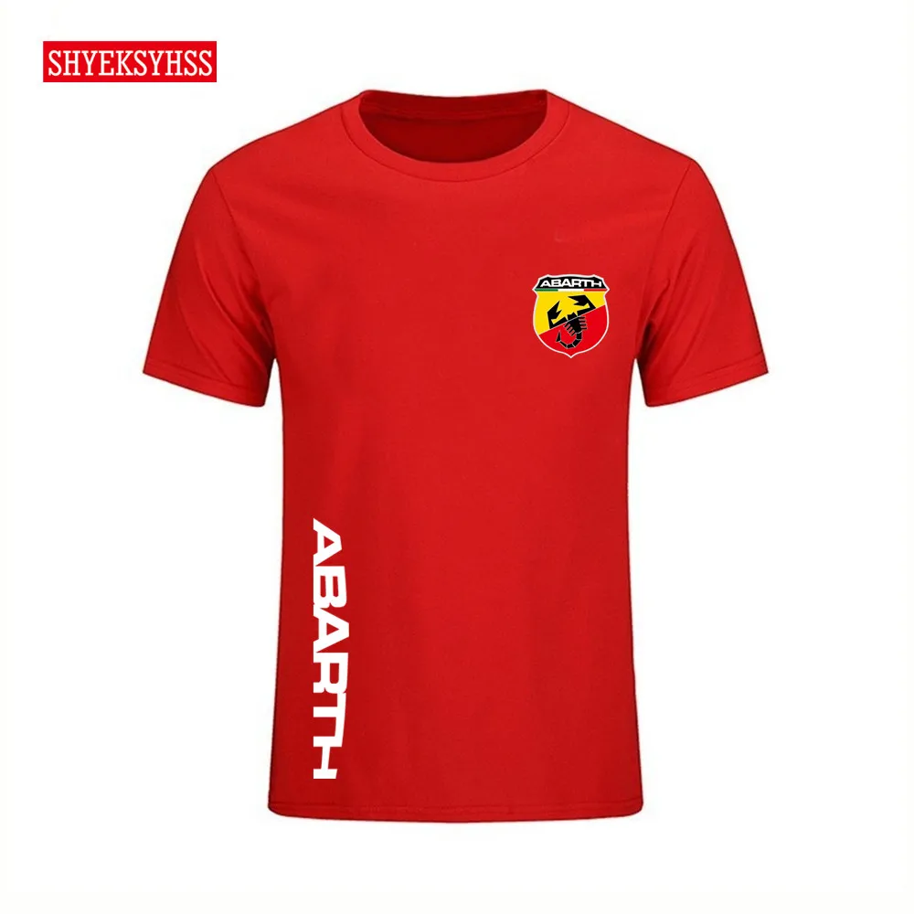 

Abarth scorpion logo men's t shirt fashion brand Tshirt cotton high-quality clothing short-sleeved car T-shirt tees 2020