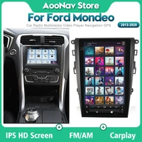 13 3 inch tesla screen android 9 0 car radio for ford mondeo 2013 2020 gps navigation with vertical touch screen and carplay