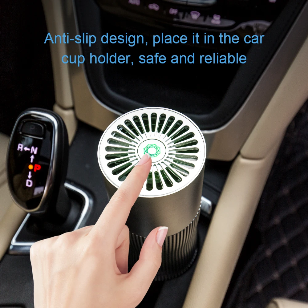 Автомобильный очиститель воздуха HEPA фильтр 3 Авто режима перезаряжаемый тихий