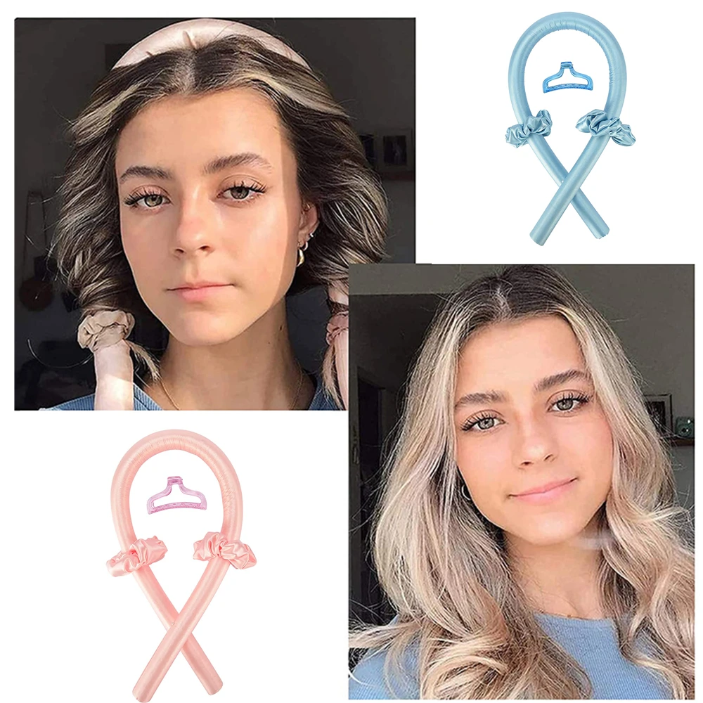 Heatless щипцы стержень повязка на голову не нагревается локоны ленты бигуди мягкий