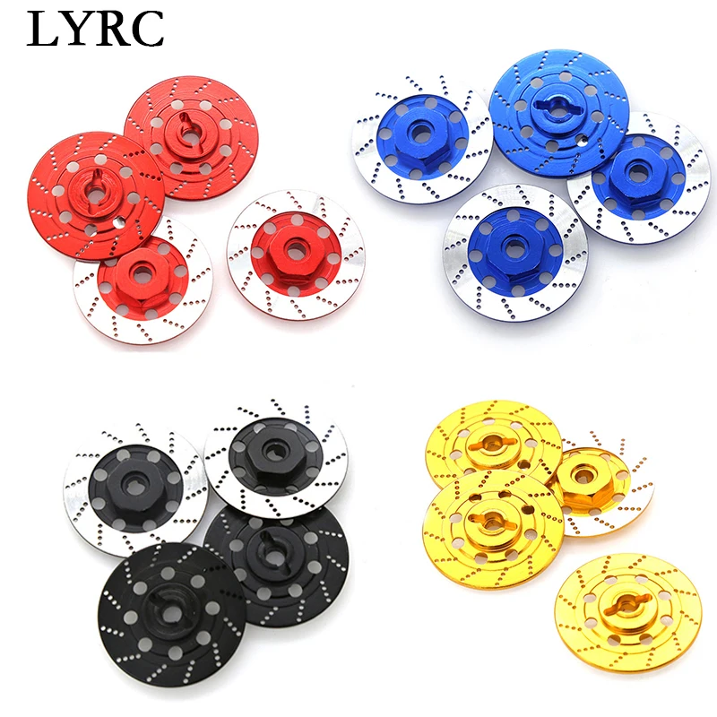 

4 шт. алюминиевый сплав Тормозной диск колесный обод металлический шестигранный адаптер 12 мм для радиоуправляемой машины 1/10 HSP Fly Fish багги Гр...