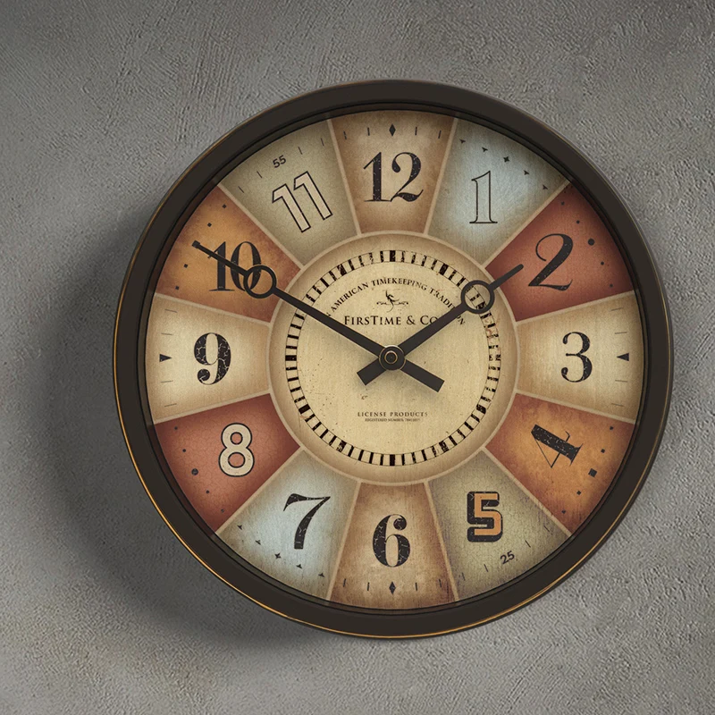 Винтажные настенные часы в американском стиле кварцевые креативные стильные для