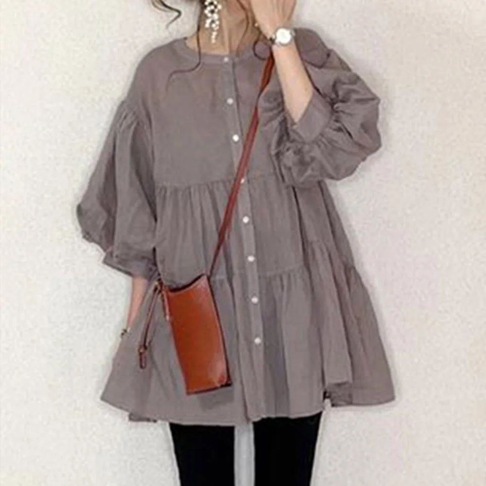 

Blouse Women Japan Style 2020 New Autumn Long Sleeve Female Shirt
